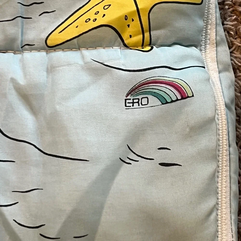 Vintage Disney The Little Mermaid Sleeping Bag Ariel Flounder Sebastian ERO 90s
